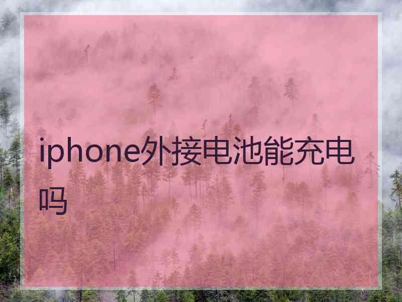 iphone外接电池能充电吗