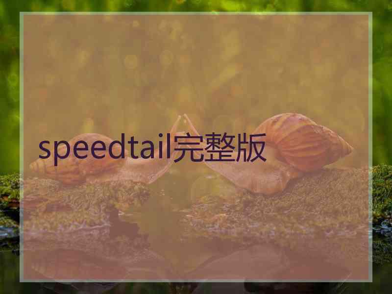 speedtail完整版