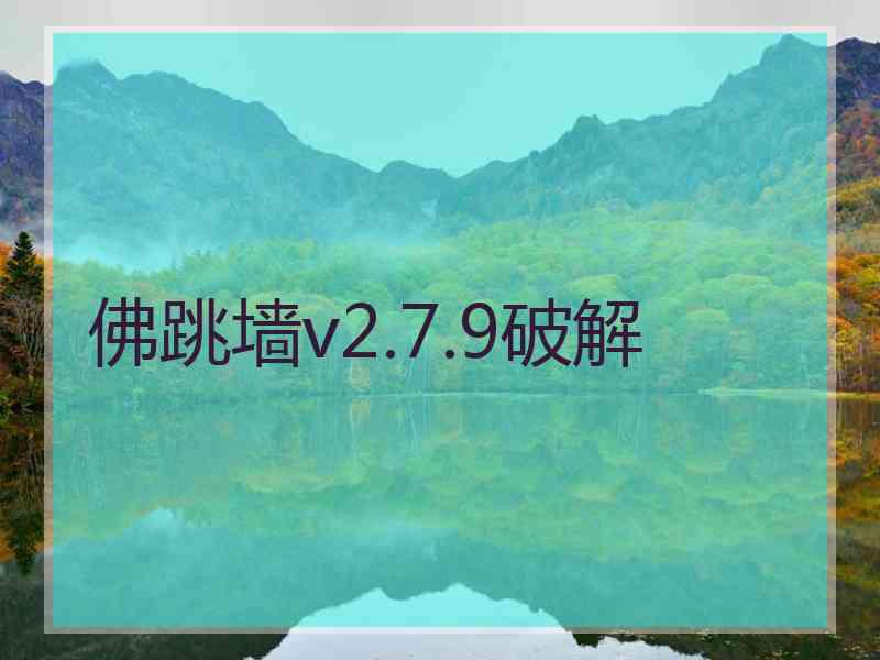 佛跳墙v2.7.9破解