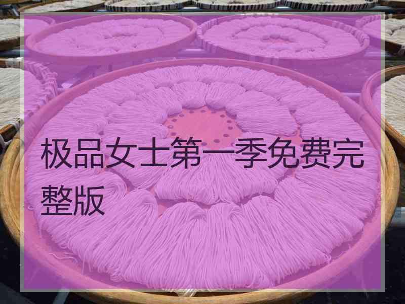 极品女士第一季免费完整版