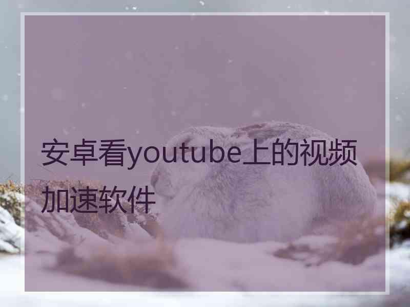 安卓看youtube上的视频加速软件