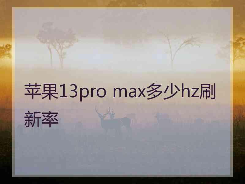 苹果13pro max多少hz刷新率