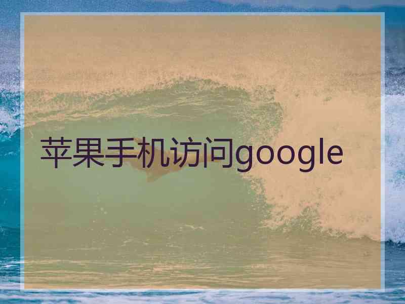 苹果手机访问google