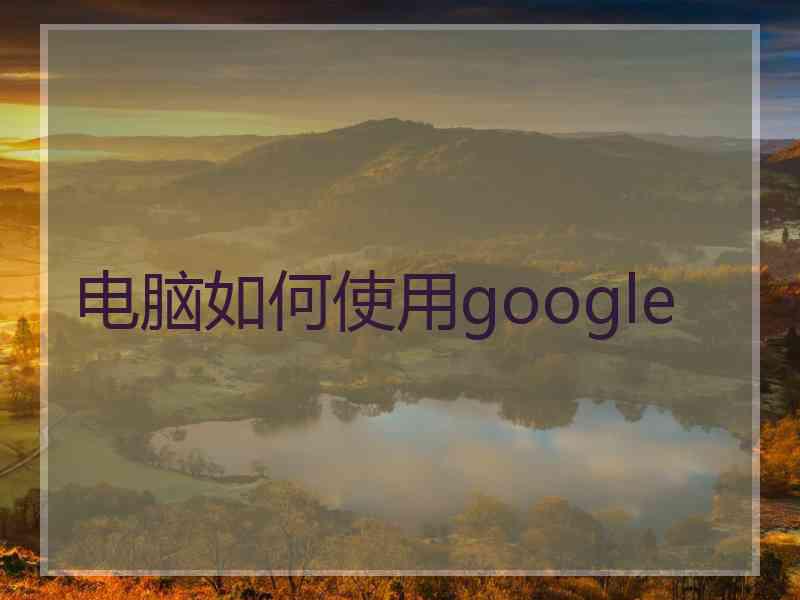 电脑如何使用google