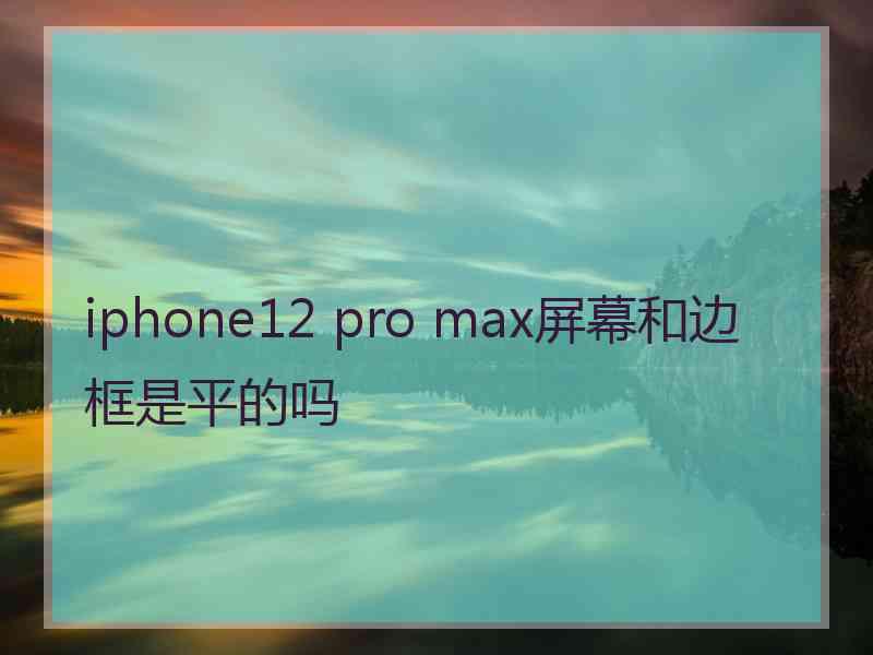 iphone12 pro max屏幕和边框是平的吗