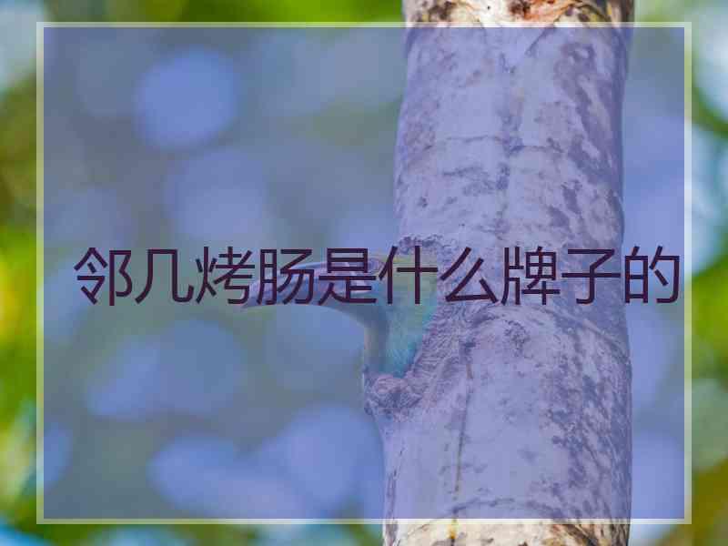 邻几烤肠是什么牌子的