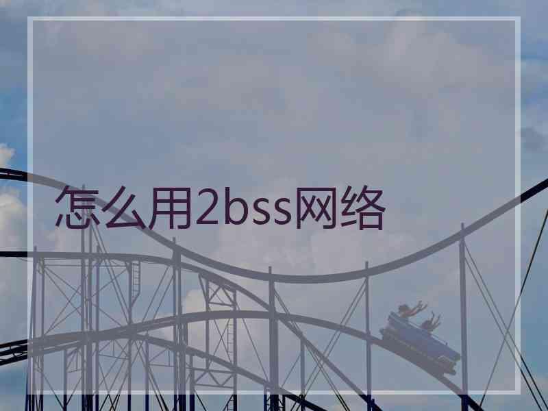 怎么用2bss网络