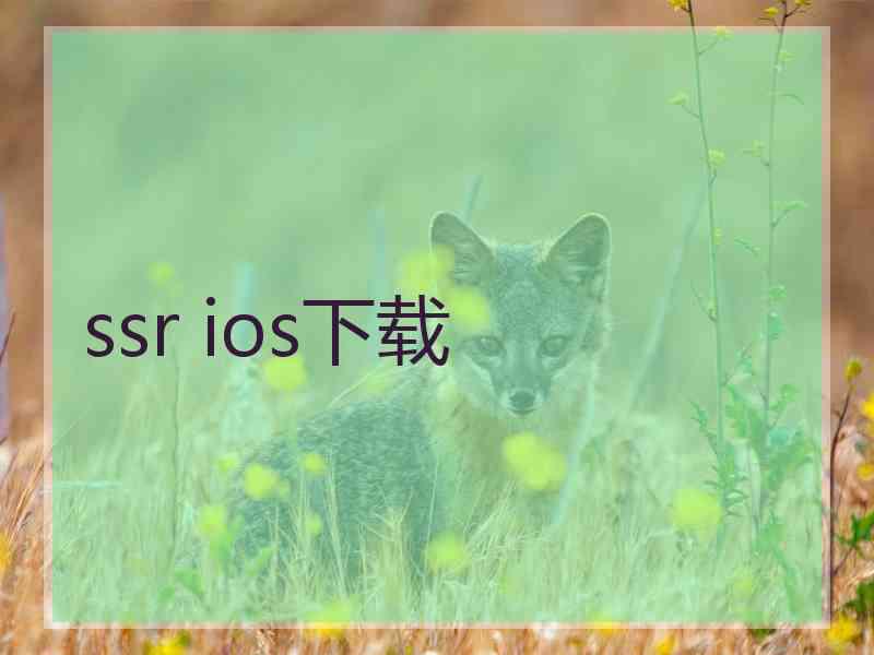 ssr ios下载