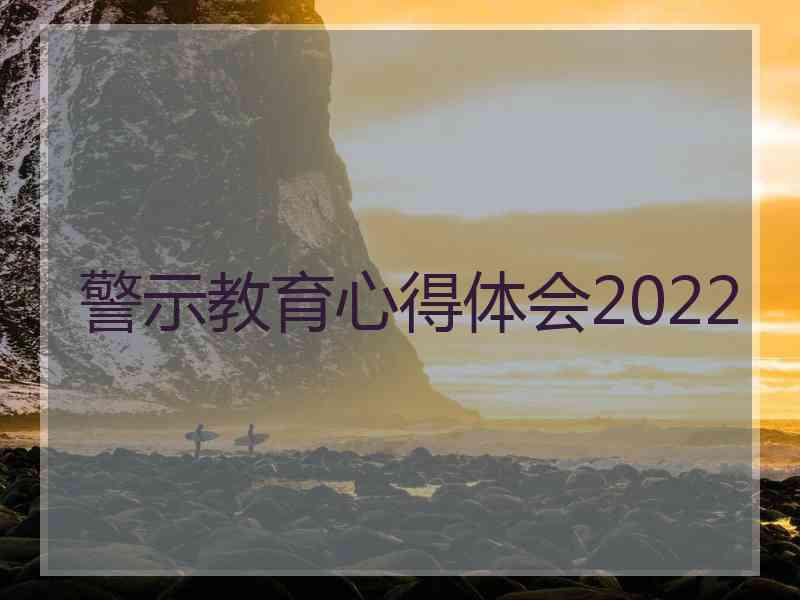 警示教育心得体会2022