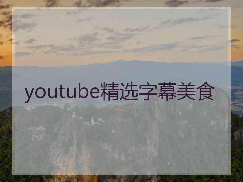 youtube精选字幕美食