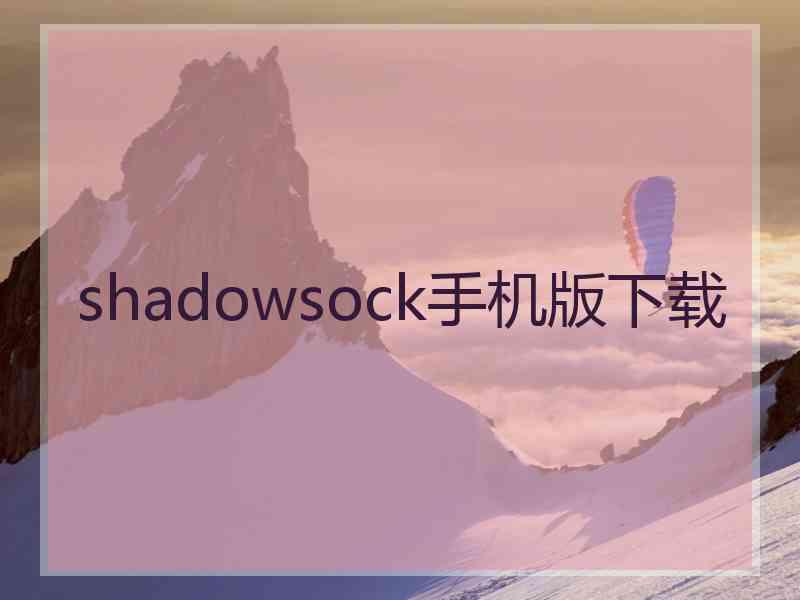 shadowsock手机版下载