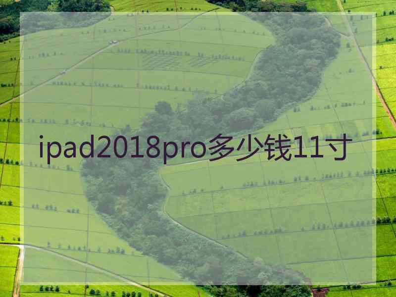 ipad2018pro多少钱11寸