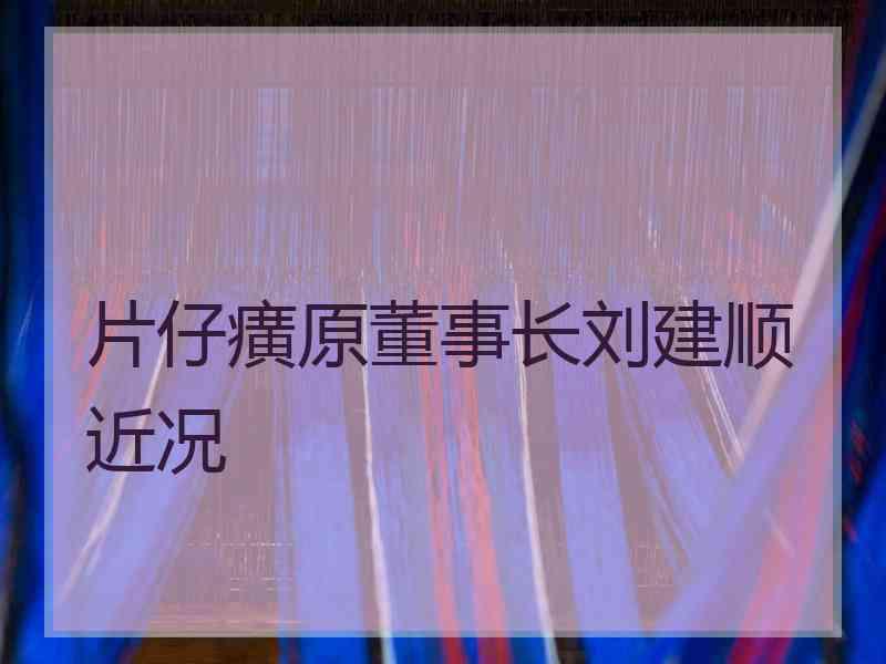 片仔癀原董事长刘建顺近况