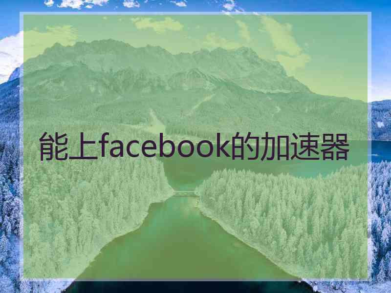 能上facebook的加速器