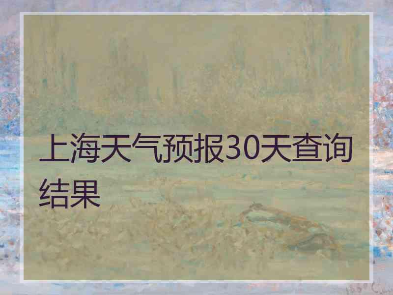 上海天气预报30天查询结果