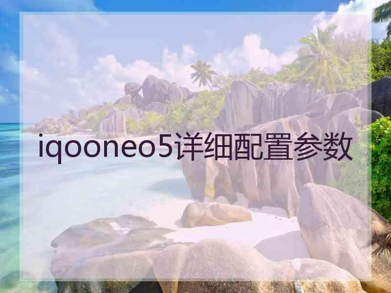 iqooneo5详细配置参数