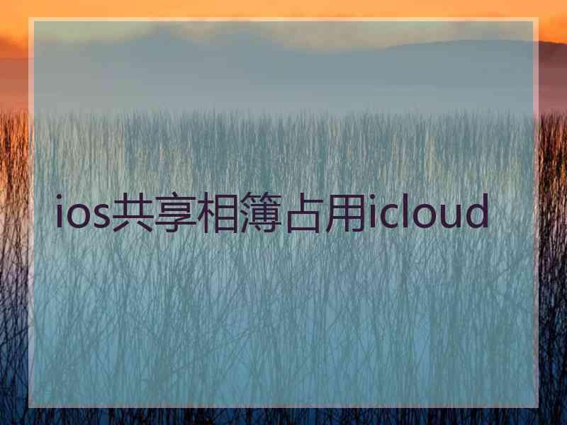 ios共享相簿占用icloud