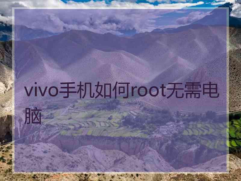 vivo手机如何root无需电脑