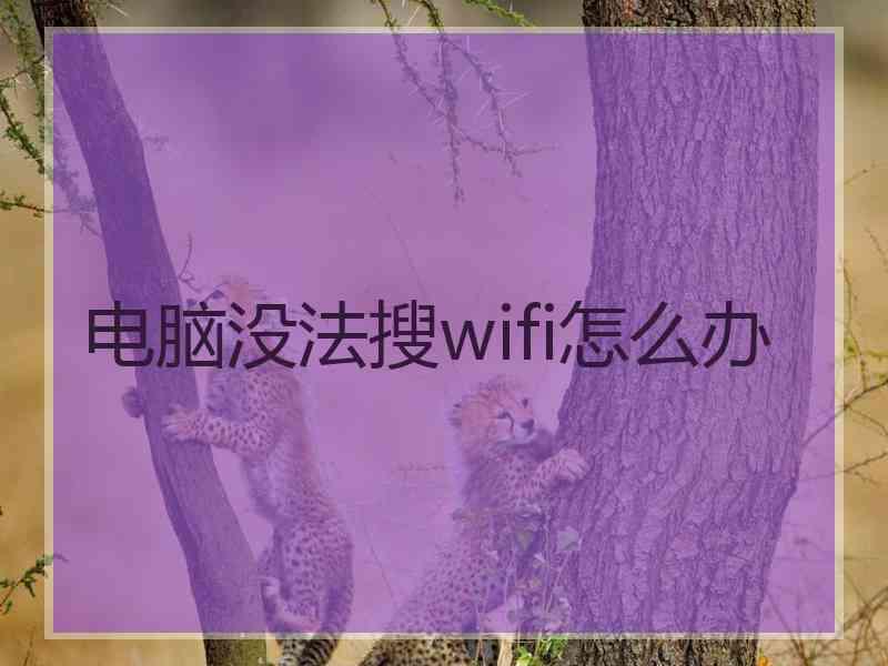 电脑没法搜wifi怎么办