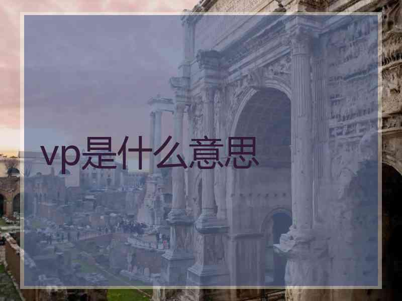 vp是什么意思