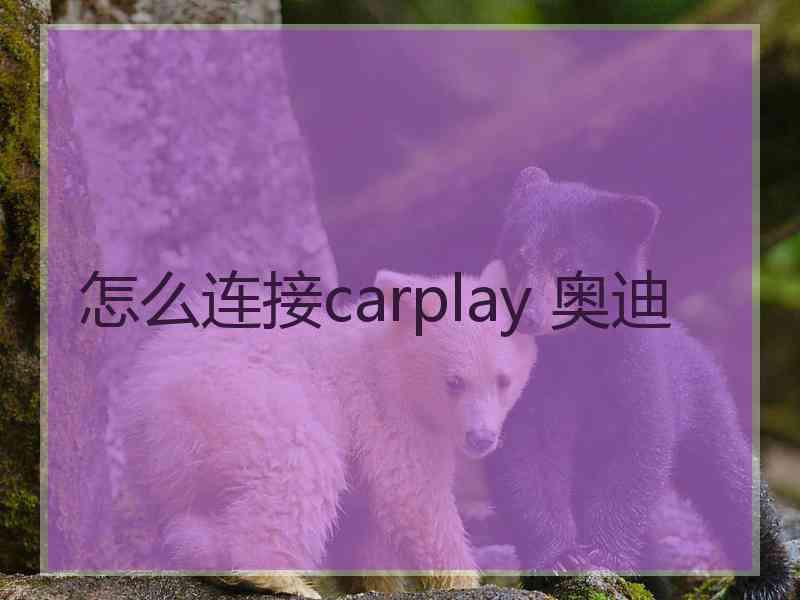 怎么连接carplay 奥迪