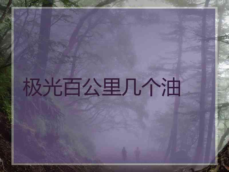 极光百公里几个油