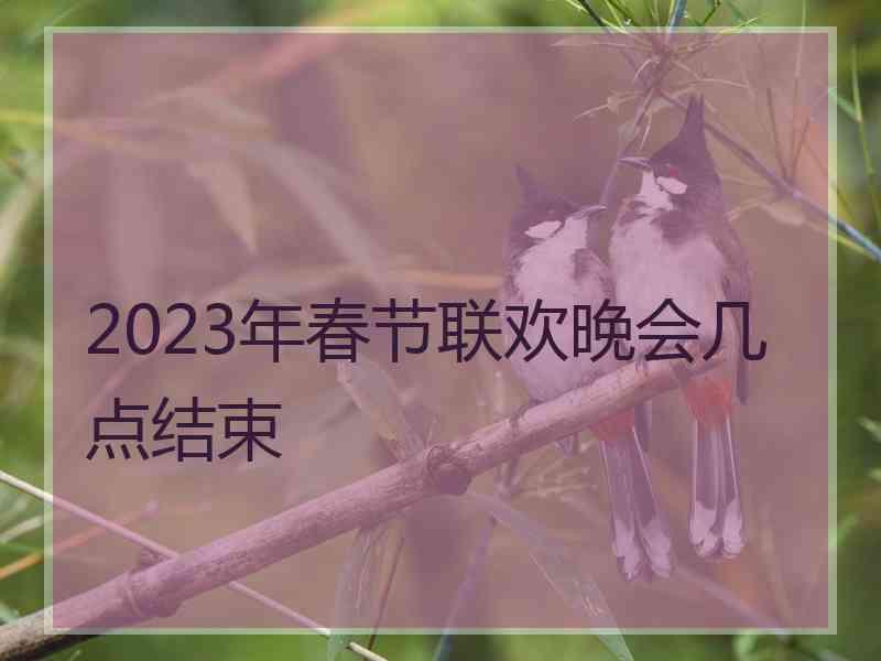 2023年春节联欢晚会几点结束