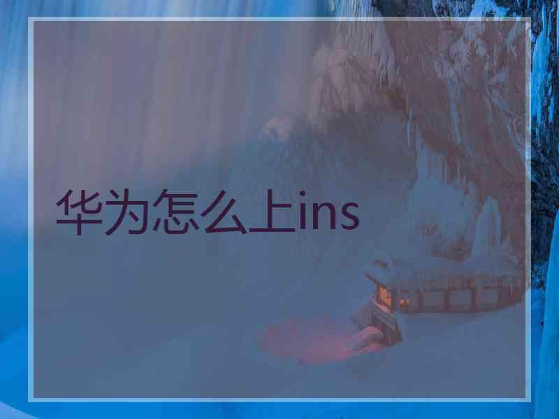 华为怎么上ins