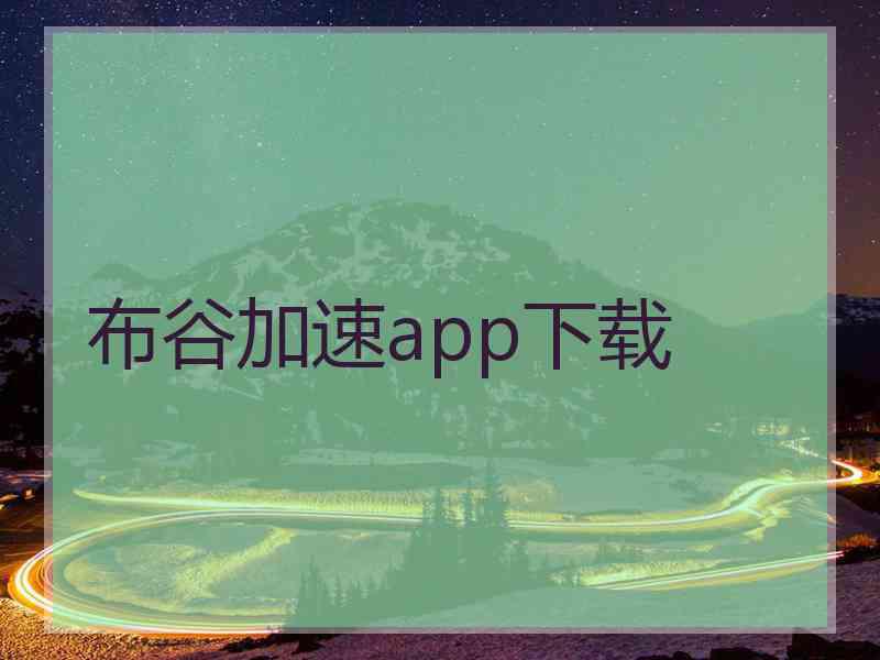 布谷加速app下载