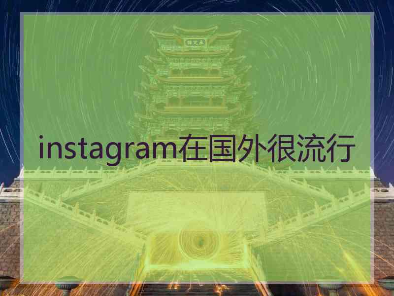 instagram在国外很流行