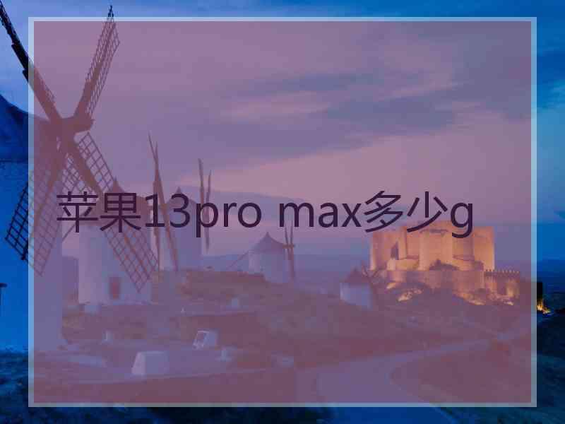 苹果13pro max多少g