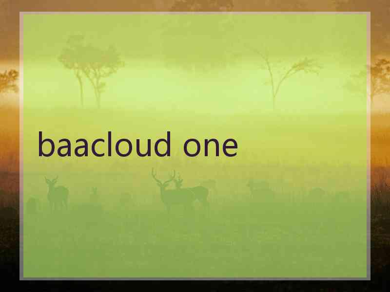 baacloud one