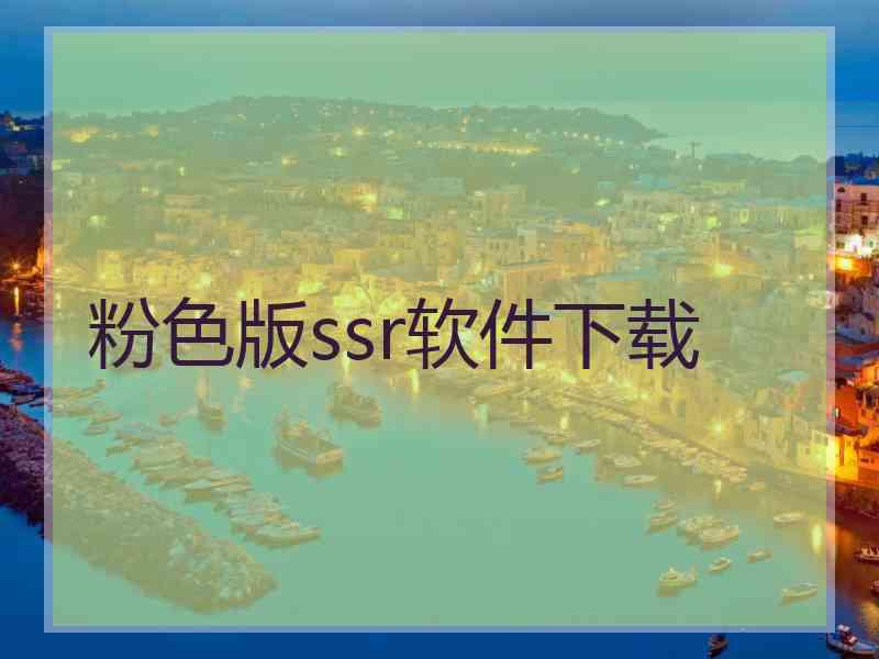 粉色版ssr软件下载