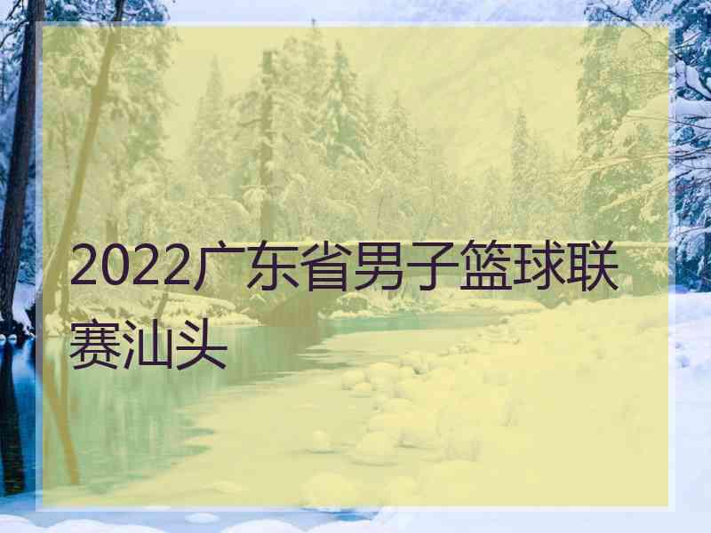 2022广东省男子篮球联赛汕头