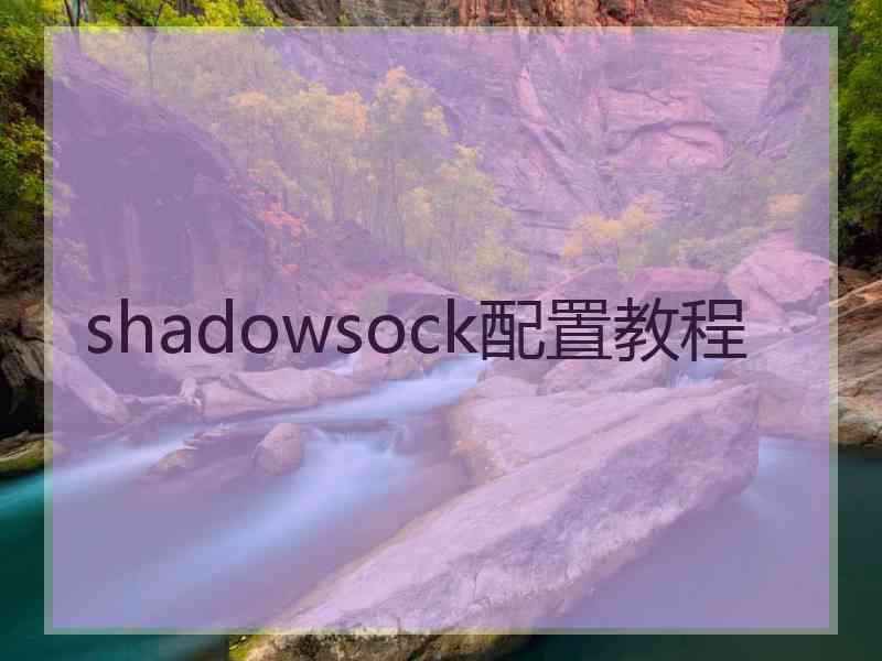 shadowsock配置教程