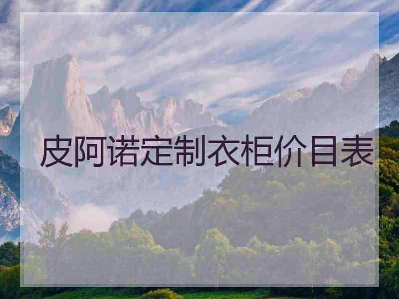 皮阿诺定制衣柜价目表