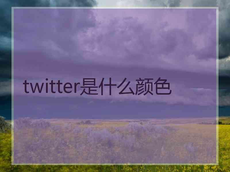 twitter是什么颜色