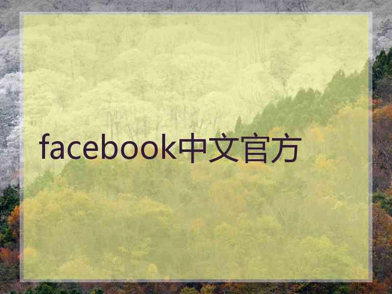 facebook中文官方