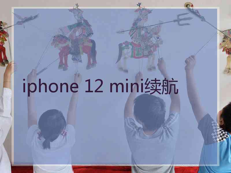 iphone 12 mini续航