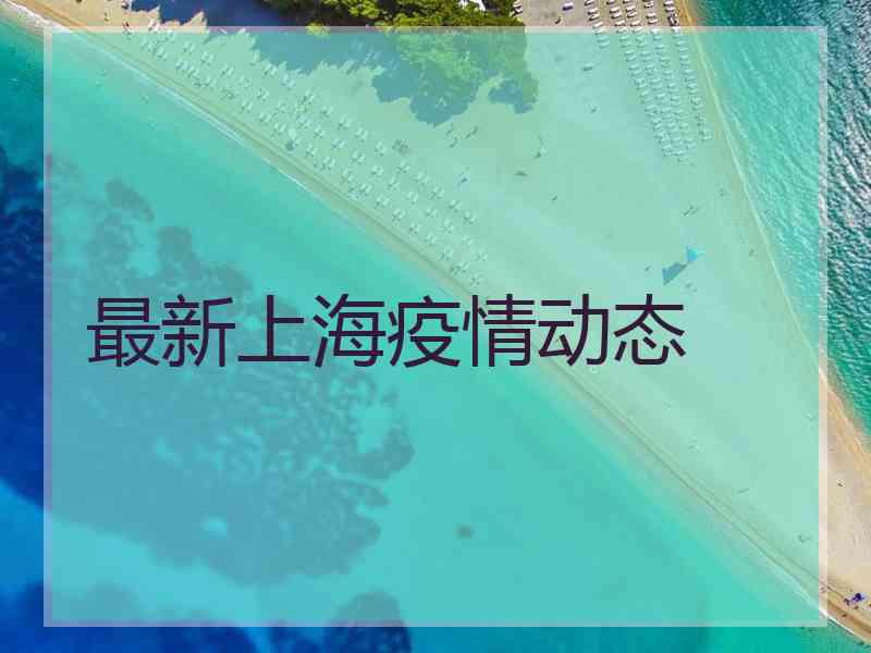 最新上海疫情动态