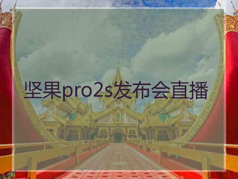 坚果pro2s发布会直播