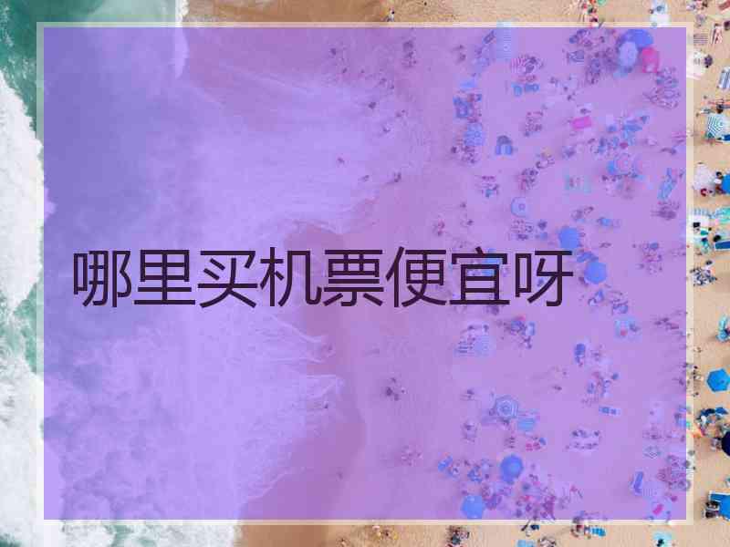 哪里买机票便宜呀